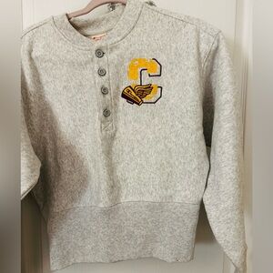 Champion Gray Beige Sweatshirt, women size XS, cropped, cotton, New